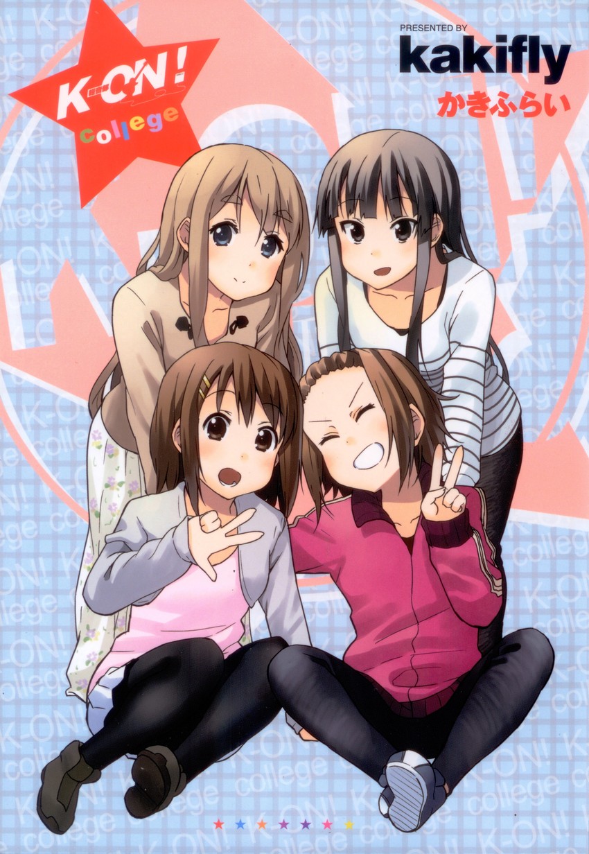 akiyama mio, hirasawa yui, tainaka ritsu, and kotobuki tsumugi (k-on! and 1 more) drawn by kakifly