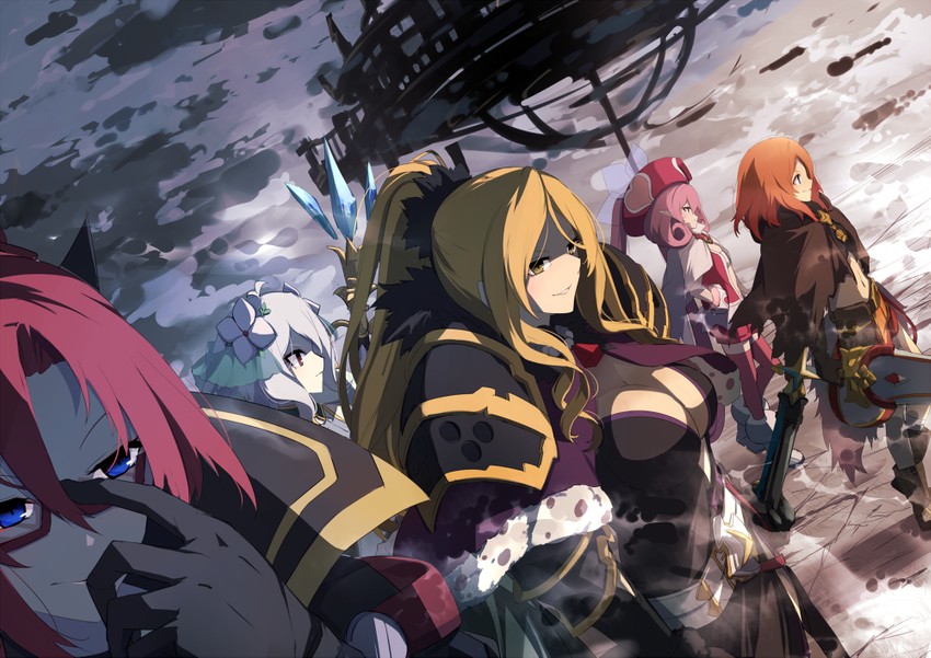 kokkoro, neneka, christina, muimi, and labyrista (princess connect!) drawn by momiji_oroshi