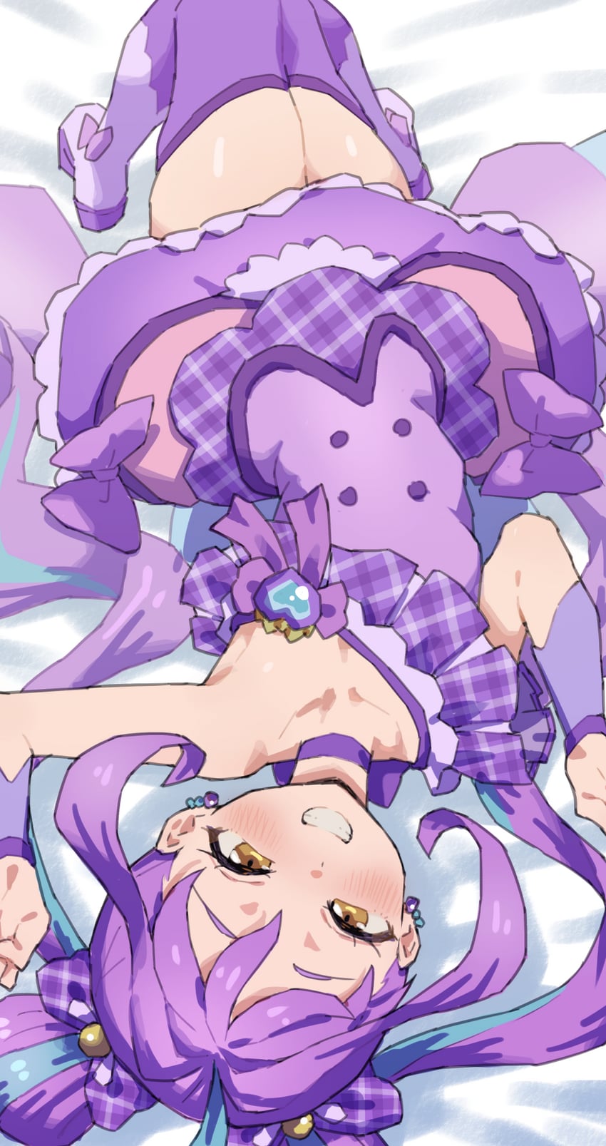 shigure kokoro and cure kyunkyun (precure and 1 more) drawn by mo_(boo1719501boo)