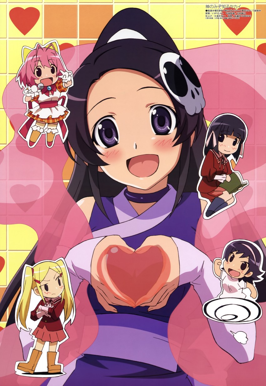 elysia de lute ima, nakagawa kanon, takahara ayumi, shiomiya shiori, and aoyama mio (megami magazine and 1 more) drawn by igari_takashi