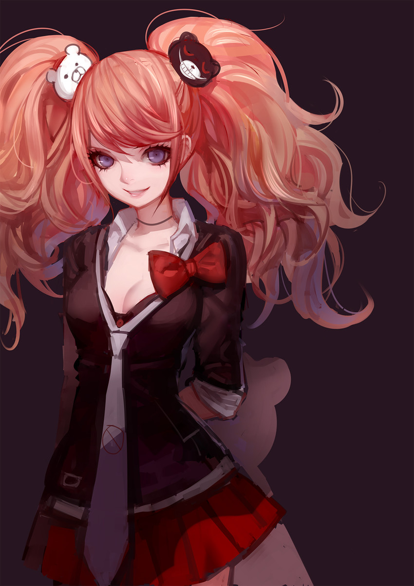 enoshima junko and monokuma (danganronpa and 1 more) drawn by ask_(askzy)