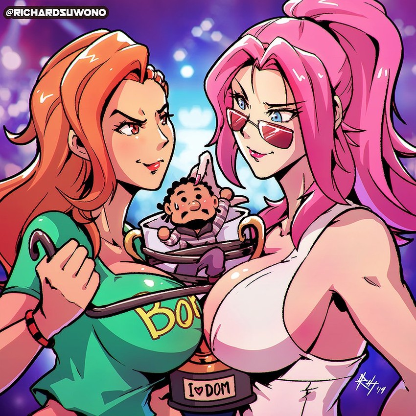 poison, laura matsuda, and idom (street fighter and 1 more) drawn by richard_suwono