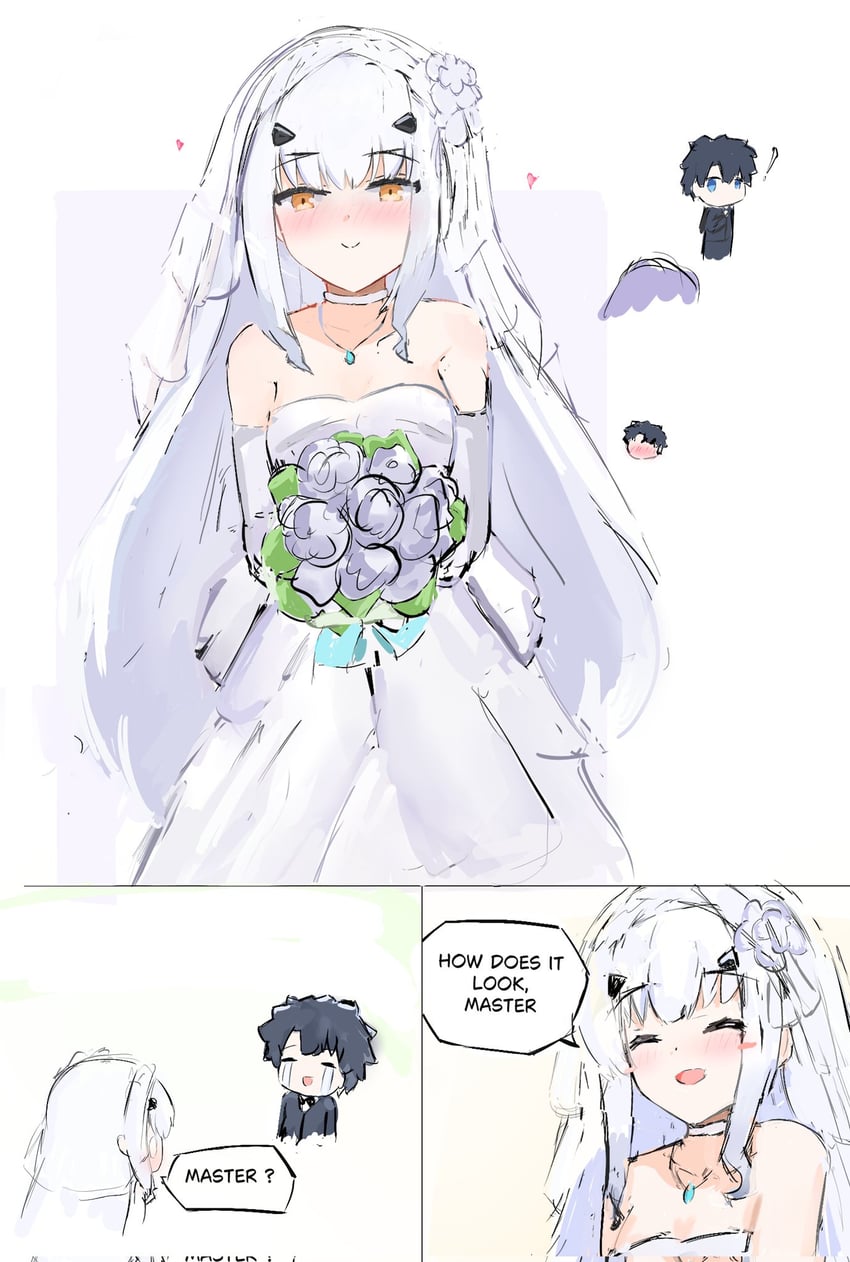 fujimaru ritsuka and melusine (fate and 1 more) drawn by nicho