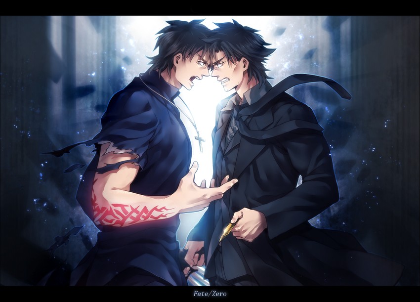 kotomine kirei and emiya kiritsugu (fate and 1 more) drawn by zihad