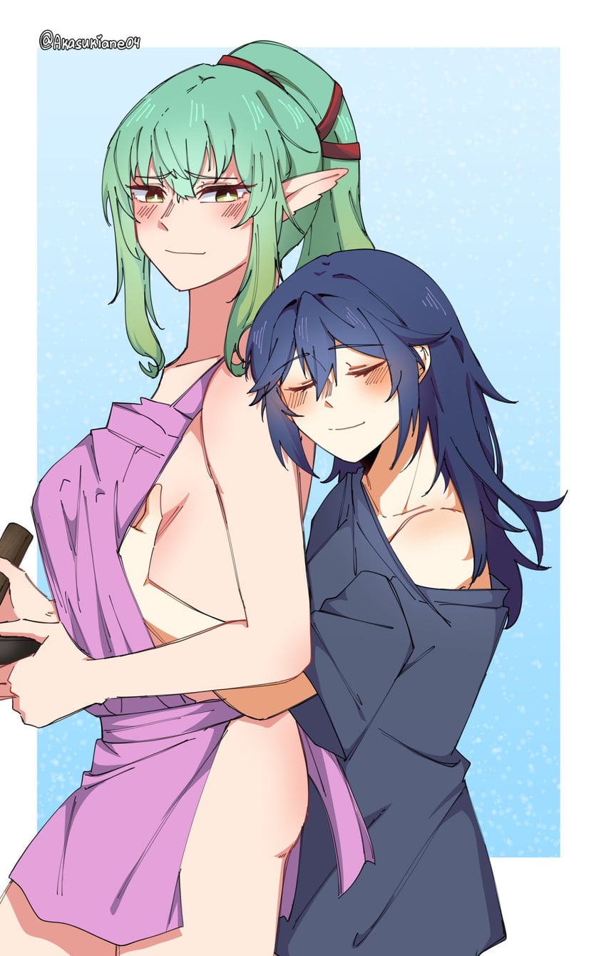lucina and tiki (fire emblem and 1 more) drawn by akasukiane04