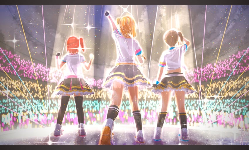 watanabe you, takami chika, and kurosawa ruby (love live! and 1 more) drawn by yaa-kun