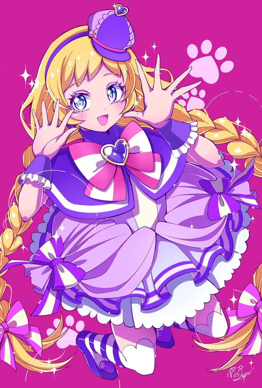 inukai iroha and cure friendy (precure and 1 more) drawn by satowa_(circuit)