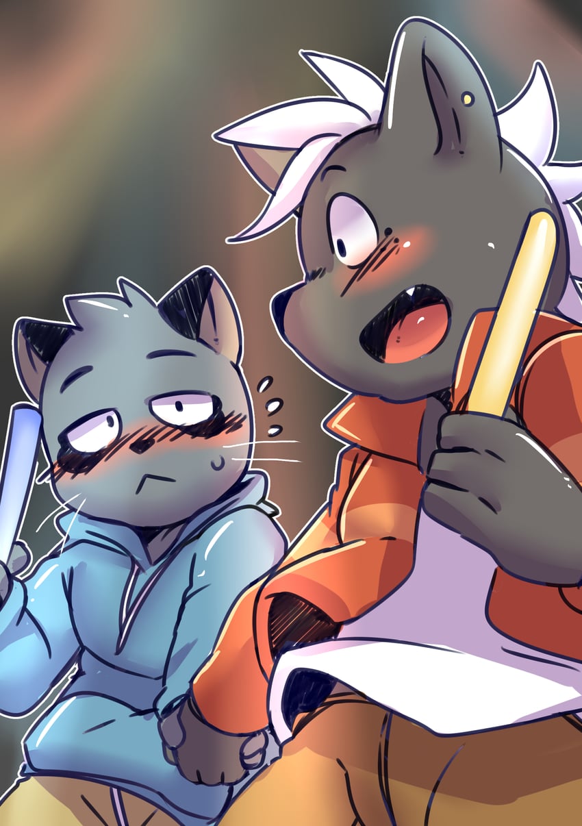 tanaka hajime and imai shun (odd taxi) drawn by sakusaya