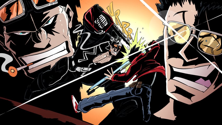 travis touchdown and jack cayman (no more heroes and 1 more) drawn by deputy_rust