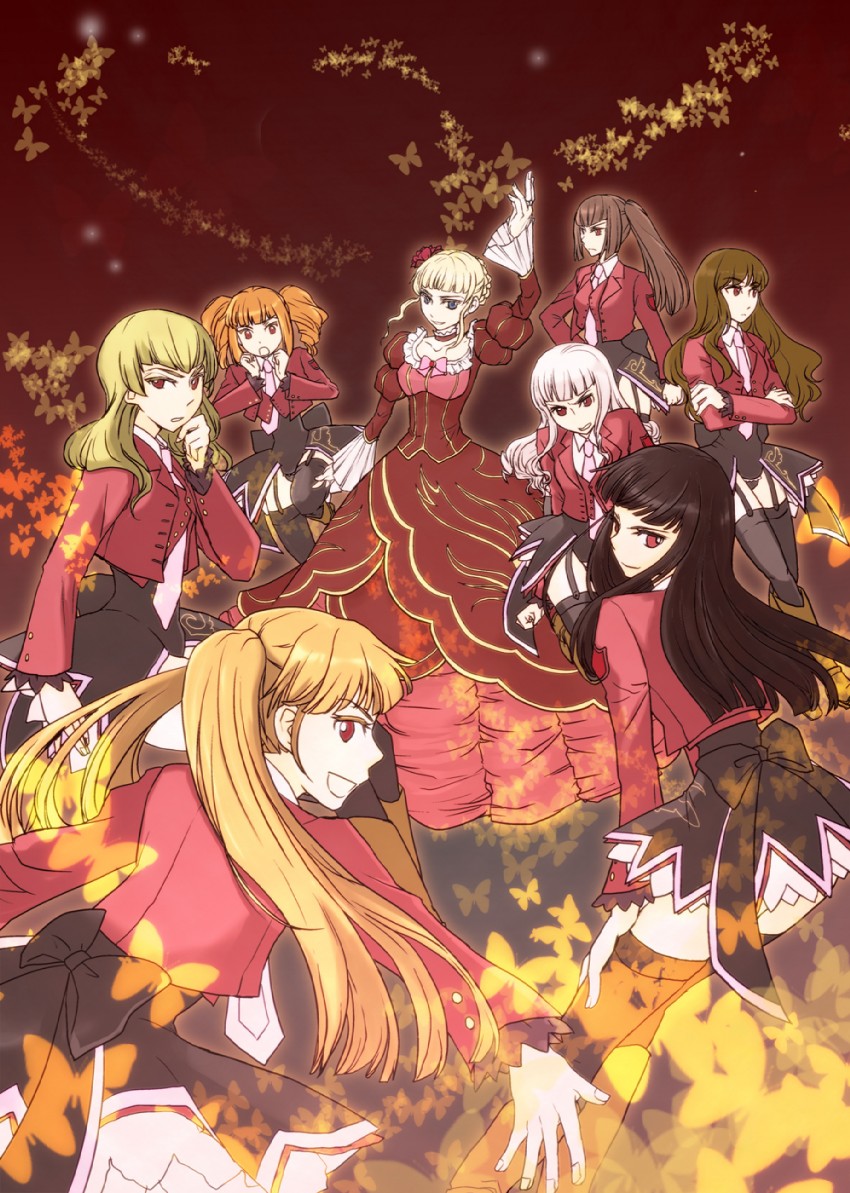 beatrice, mammon, lucifer, asmodeus, beelzebub, and 3 more (umineko no naku koro ni) drawn by satori_(go_oceanus)