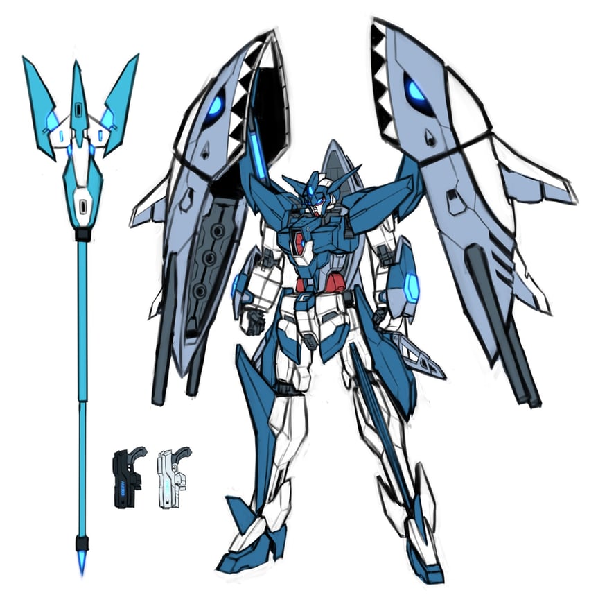abyss gundam (hololive and 6 more) drawn by pinguinkotak