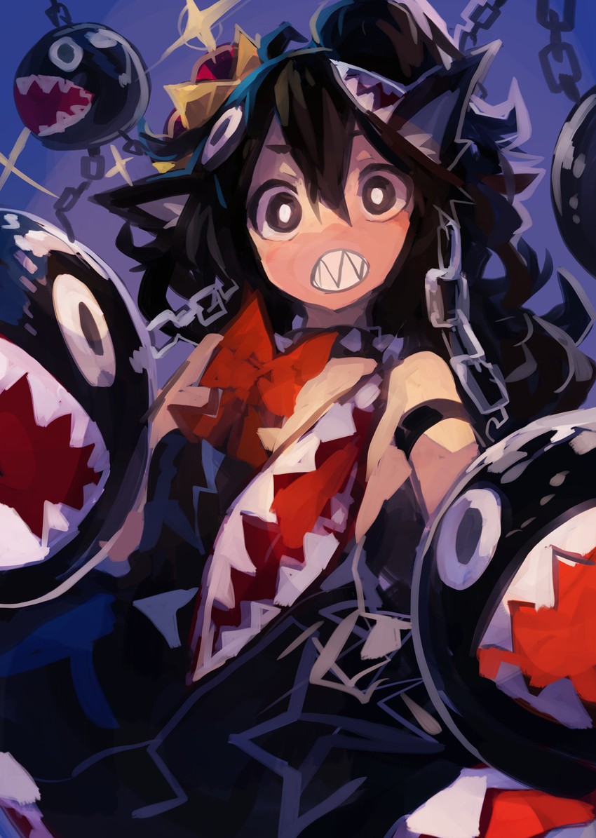 chain chomp and princess chain chomp (mario and 1 more) drawn by kaamin_(mariarose753)