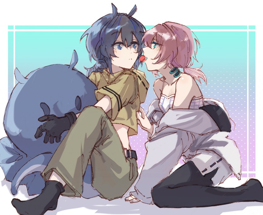 blue poison and glaucus (arknights) drawn by e-fa-dorn