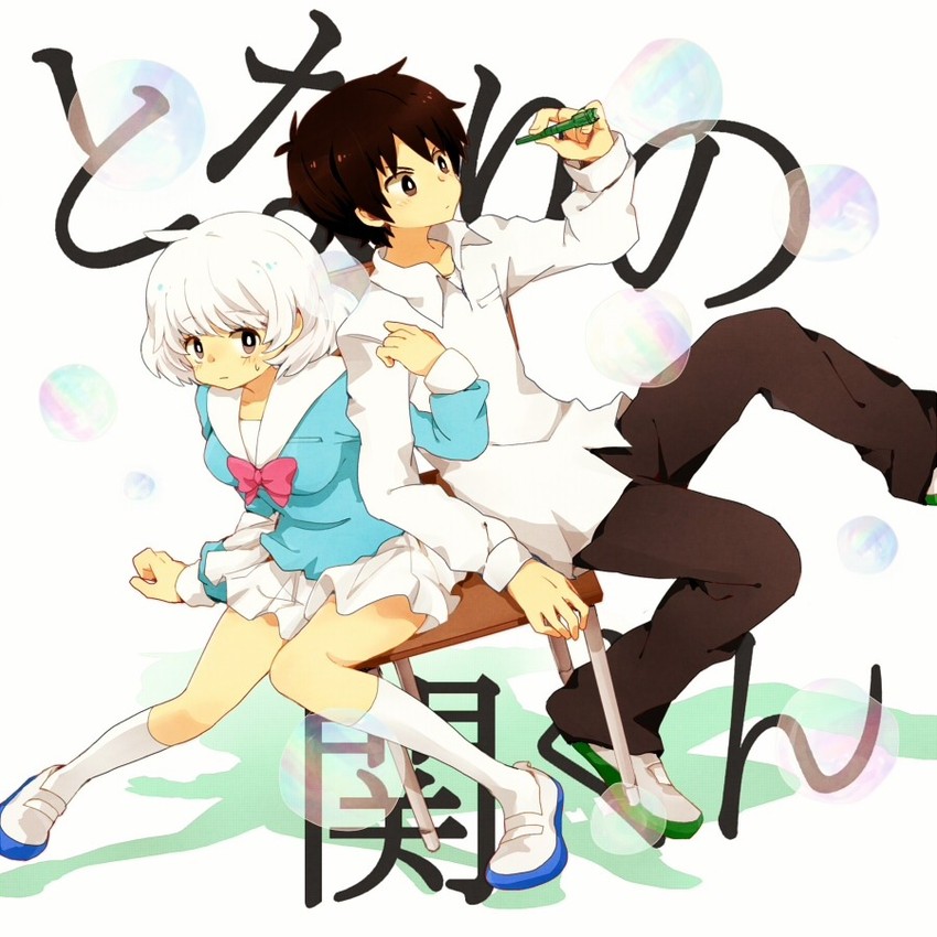 yokoi rumi and seki toshinari (tonari no seki-kun) drawn by x_a_s_k_x