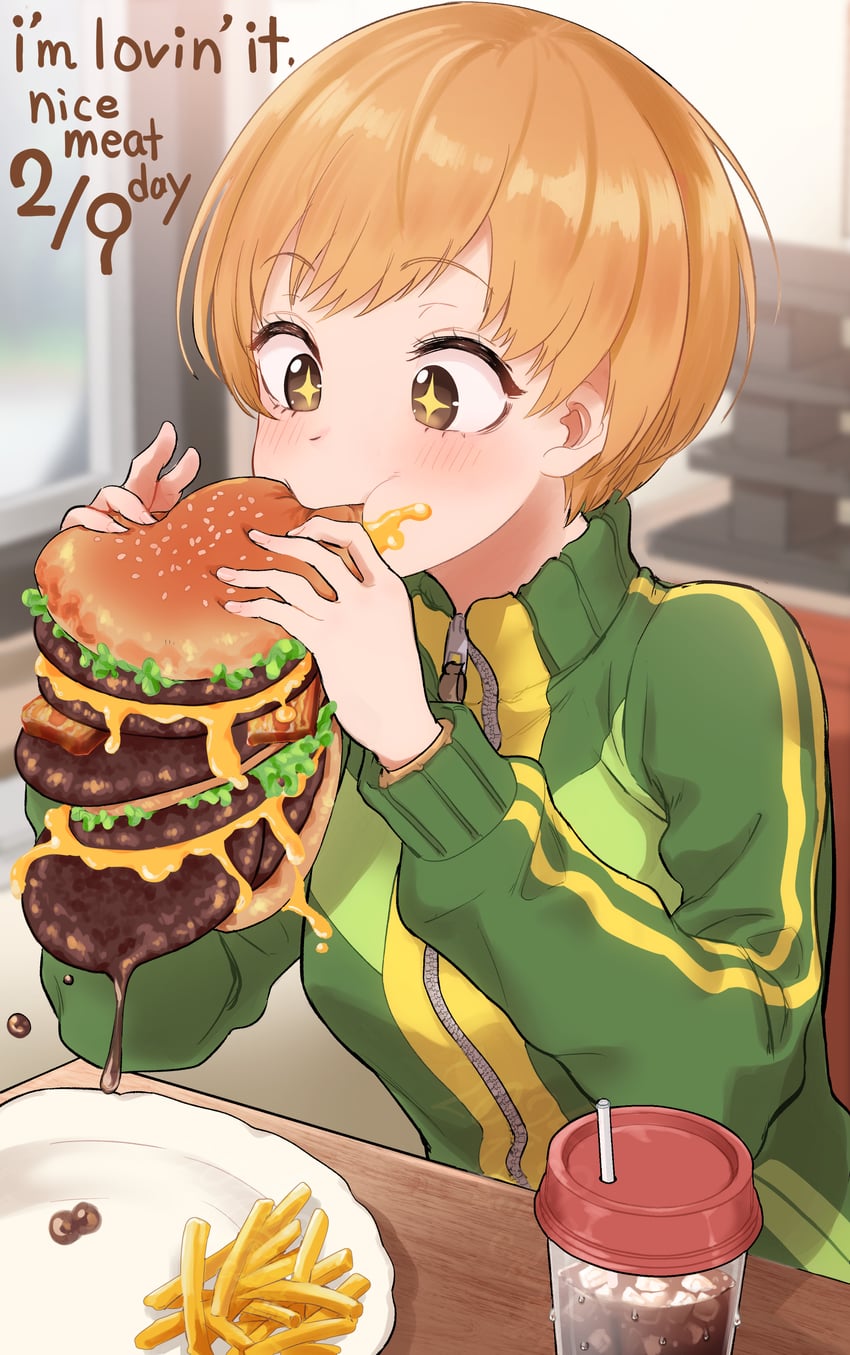 satonaka chie (persona and 2 more) drawn by kurosususu