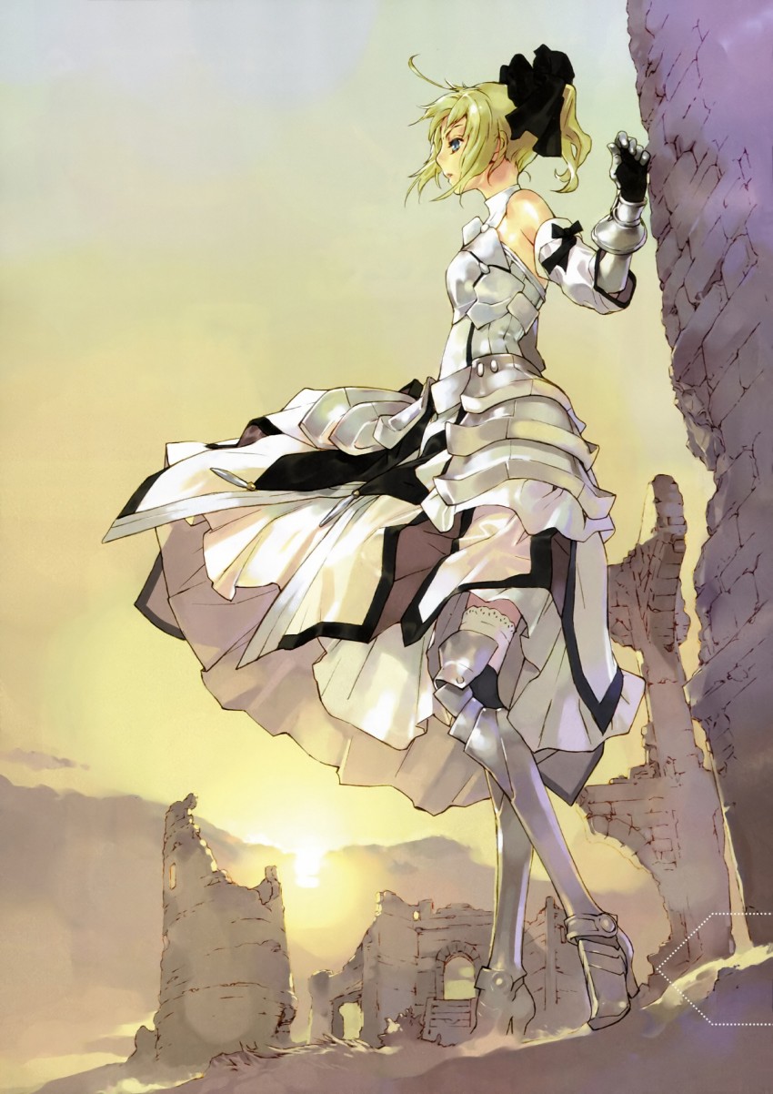 artoria pendragon and saber lily (fate and 1 more) drawn by okazaki_takeshi