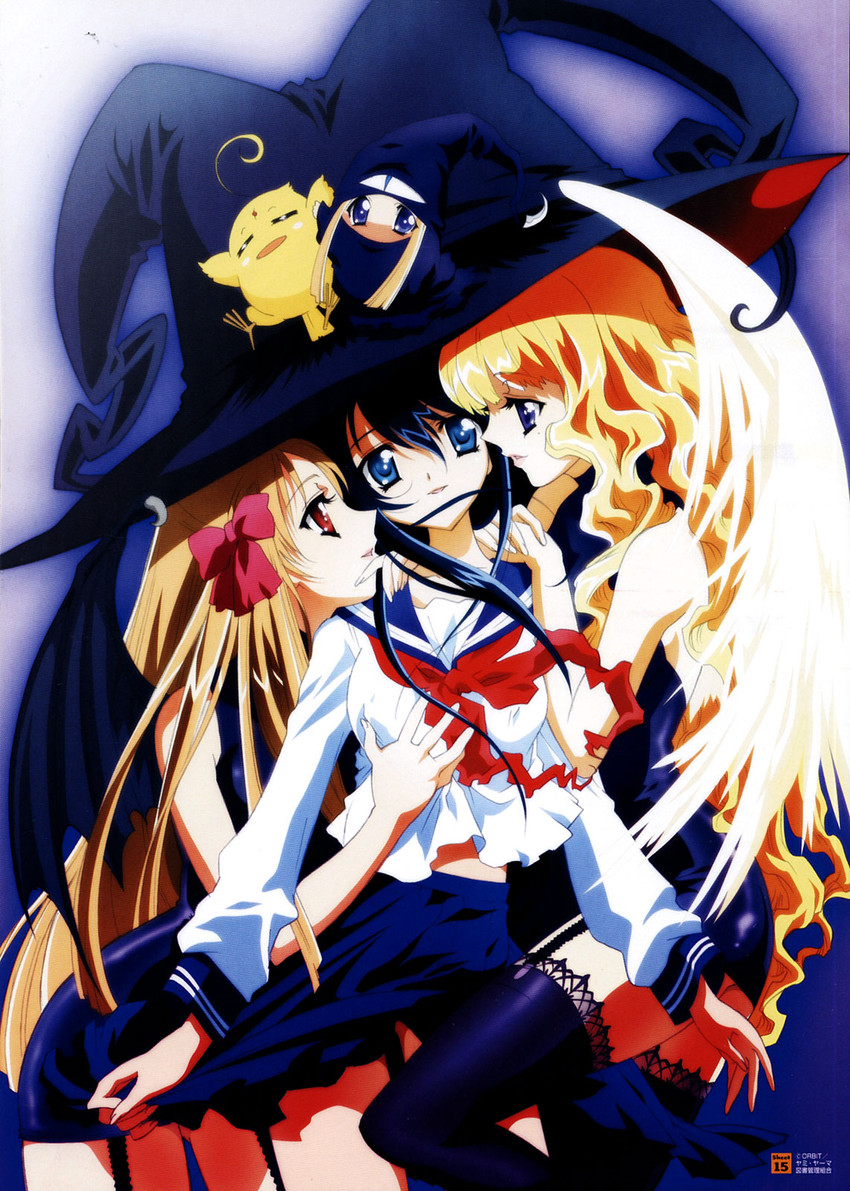 lilith, azuma hazuki, azuma hatsumi, ken-chan, and kogechibi (yami to boushi to hon no tabibito) drawn by nishida_asako