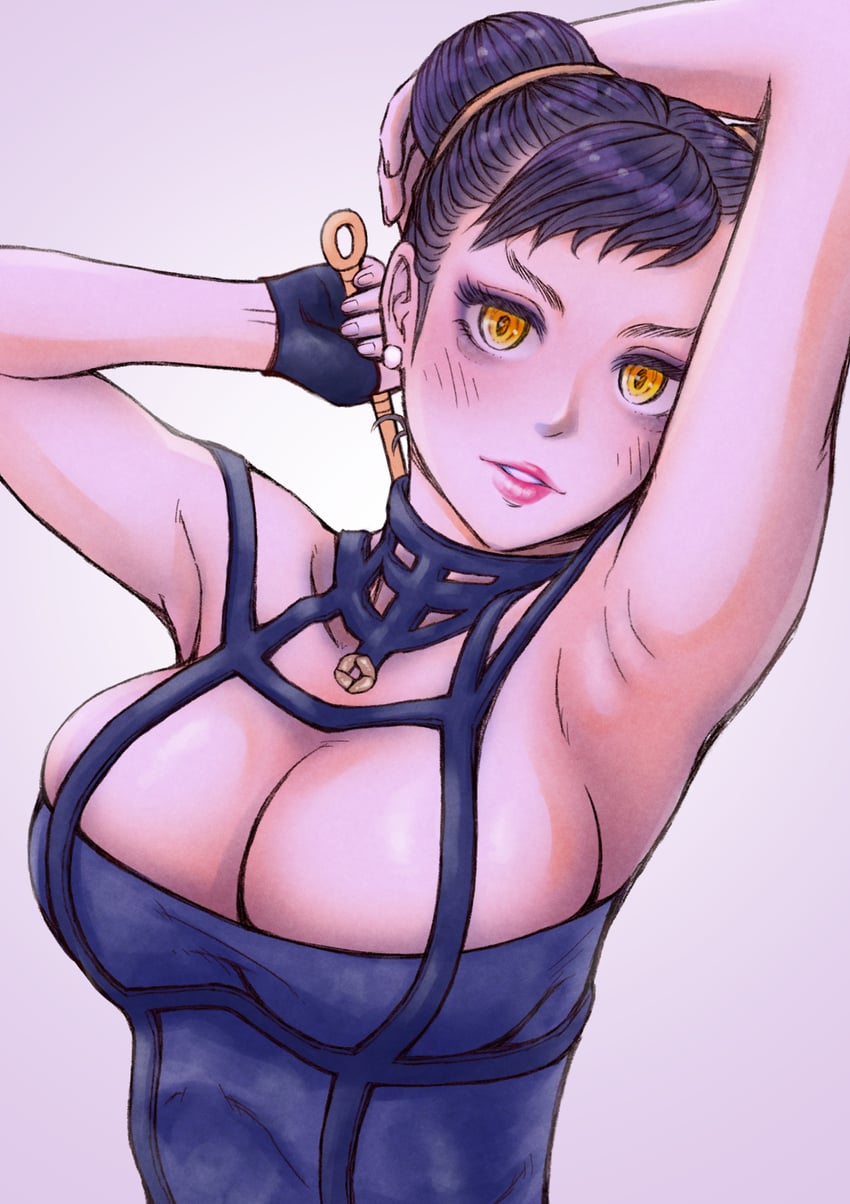 yor briar and chun-li (street fighter and 2 more) drawn by delarocha82