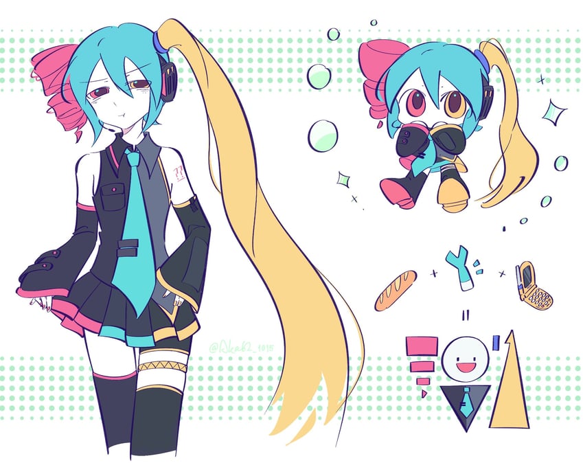 hatsune miku, kasane teto, and akita neru (vocaloid and 2 more) drawn by aka62_1015