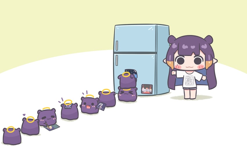 gawr gura, mori calliope, ninomae ina'nis, takanashi kiara, watson amelia, and 5 more (hololive and 1 more) drawn by mpien
