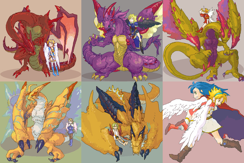nina and ryu (breath of fire and 5 more) drawn by toisu