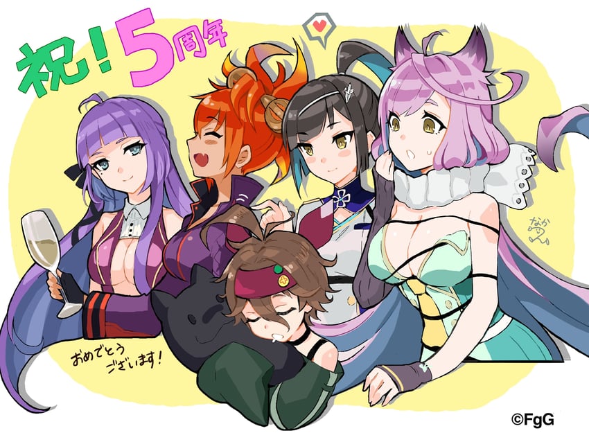 suiha, vanargand, vajra, gambanteinn, and gungnir (phantom of the kill) drawn by nakatsun_(gumi)