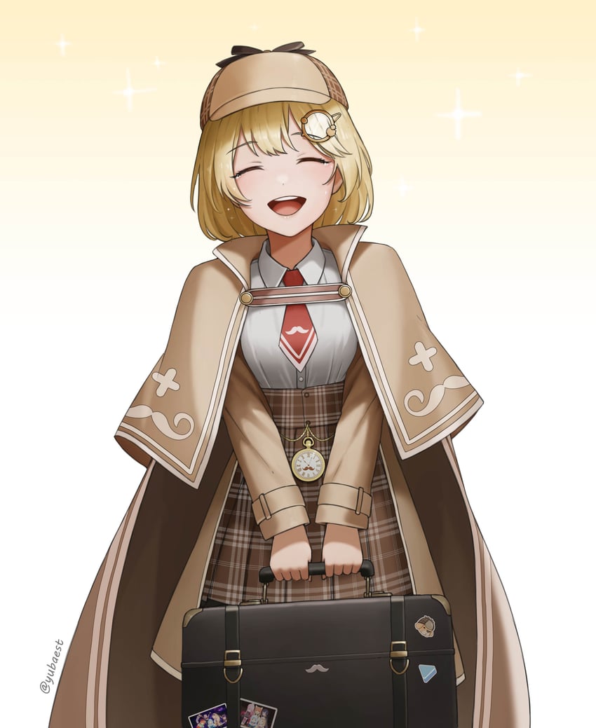 watson amelia (hololive and 1 more) drawn by yubaest