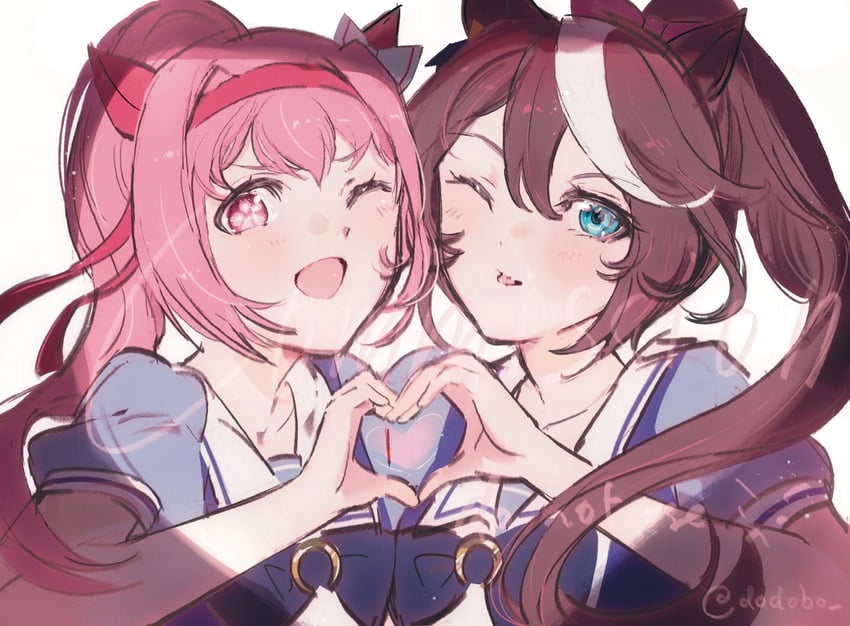 tokai teio and haru urara (umamusume) drawn by moku_(muooku)