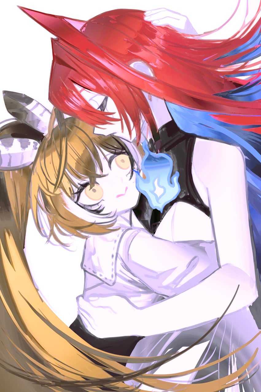nanashi mumei and elizabeth rose bloodflame (hololive and 1 more) drawn by pungson_mori