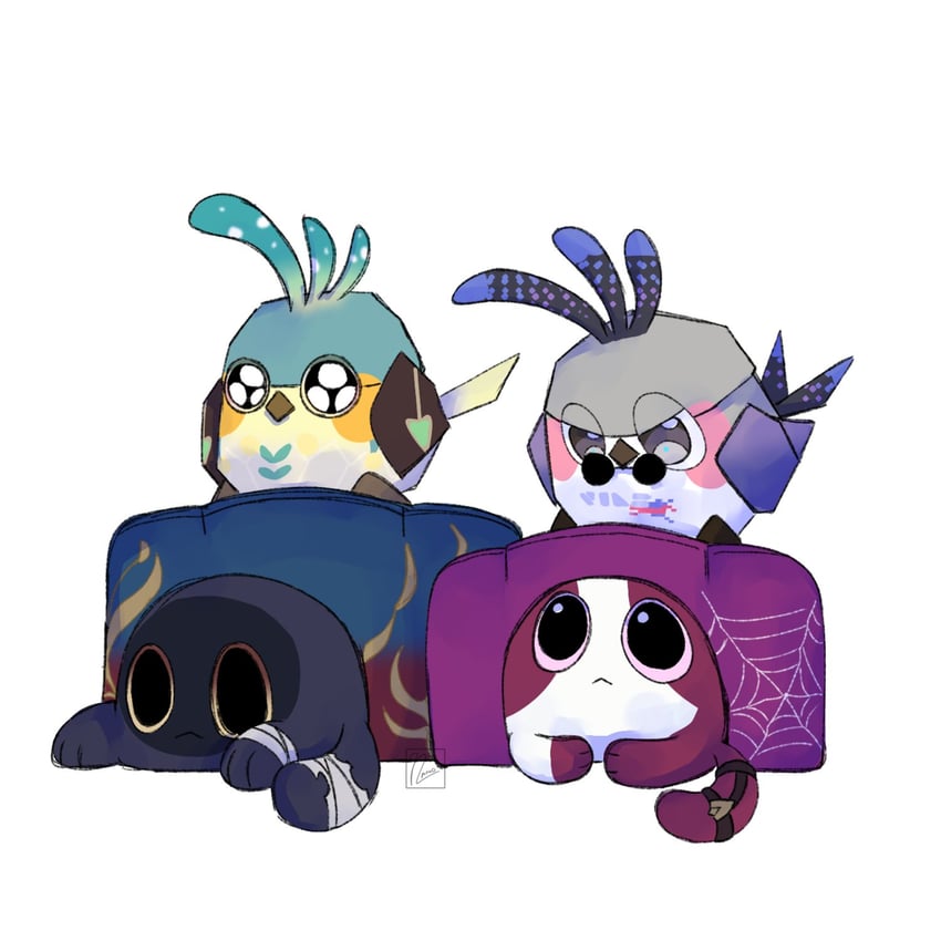 kafka, silver wolf, blade, and firefly (honkai and 1 more) drawn by nanodelta