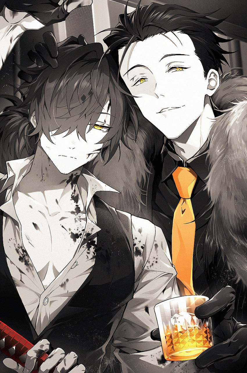 okada izou and sakamoto ryouma (fate and 1 more) drawn by honi_(ohohoni)