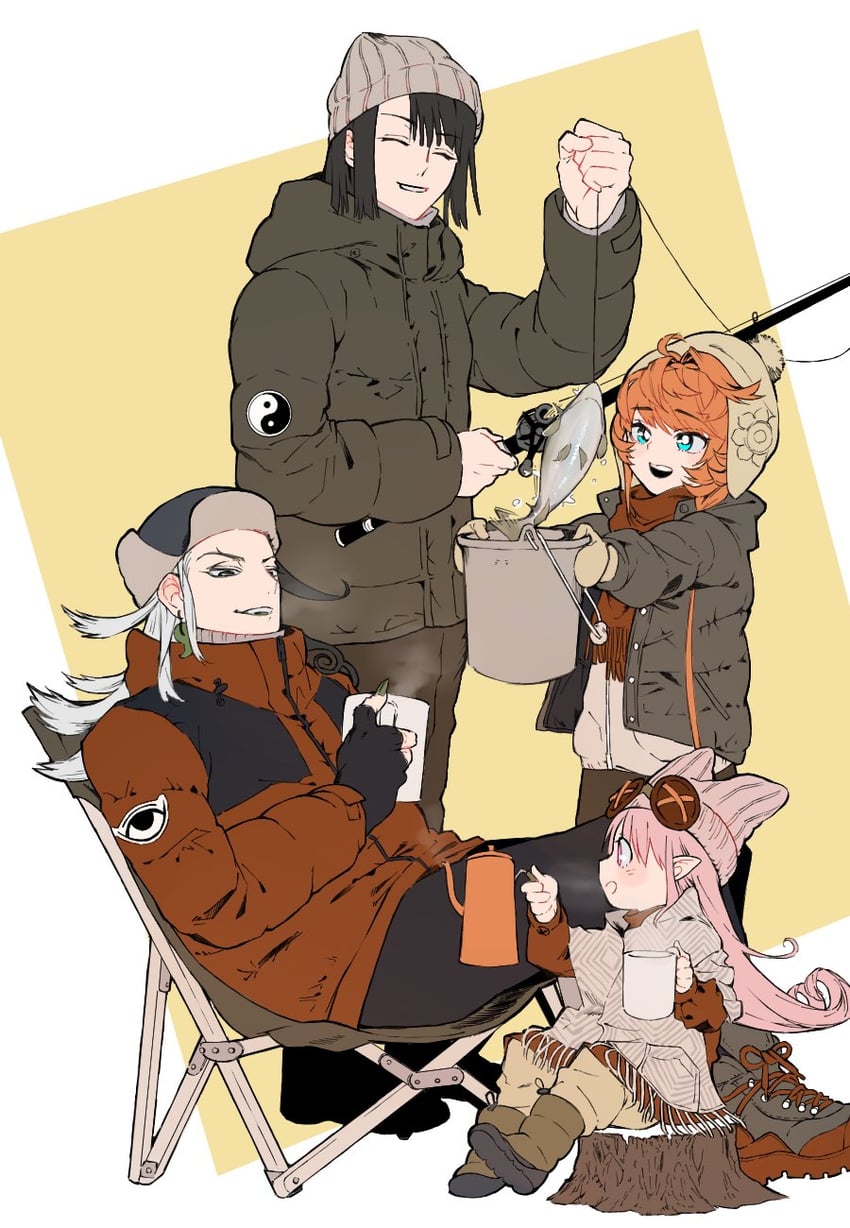 ashiya douman, van gogh, habetrot, and taigong wang (fate and 1 more) drawn by sakura_(skr_i)