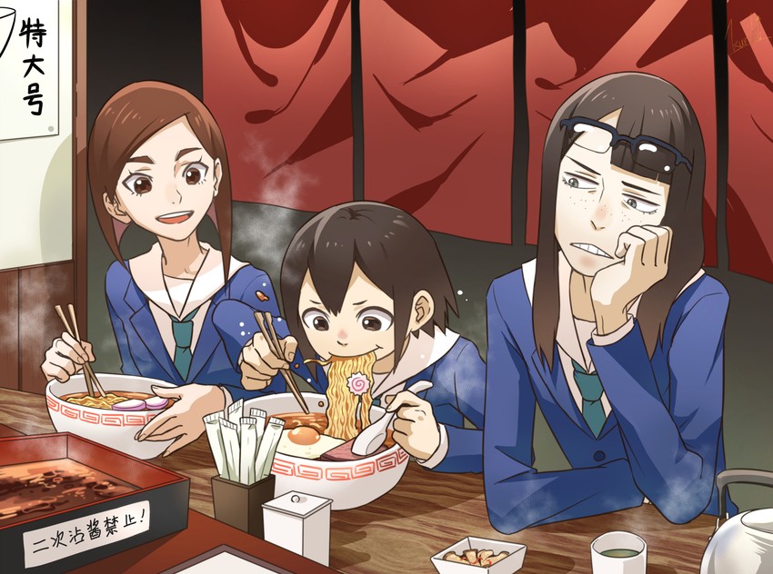 kanamori sayaka, asakusa midori, and mizusaki tsubame (eizouken ni wa te wo dasu na!) drawn by kurokiseow