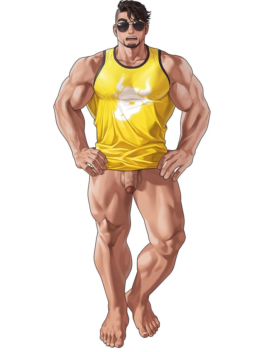 atsushi kenzaki (gachimuchi de dosukebe na kateikyoushi no oniisan to sugosu natsu) drawn by wasp_(anthyutena)