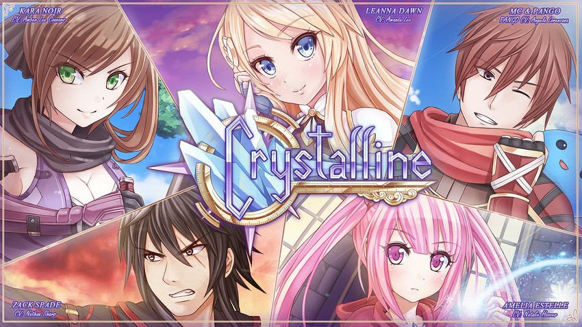 leanna dawn, kara noir, pango, zack spade, amelia estelle, and 1 more (crystalline) drawn by sunimu