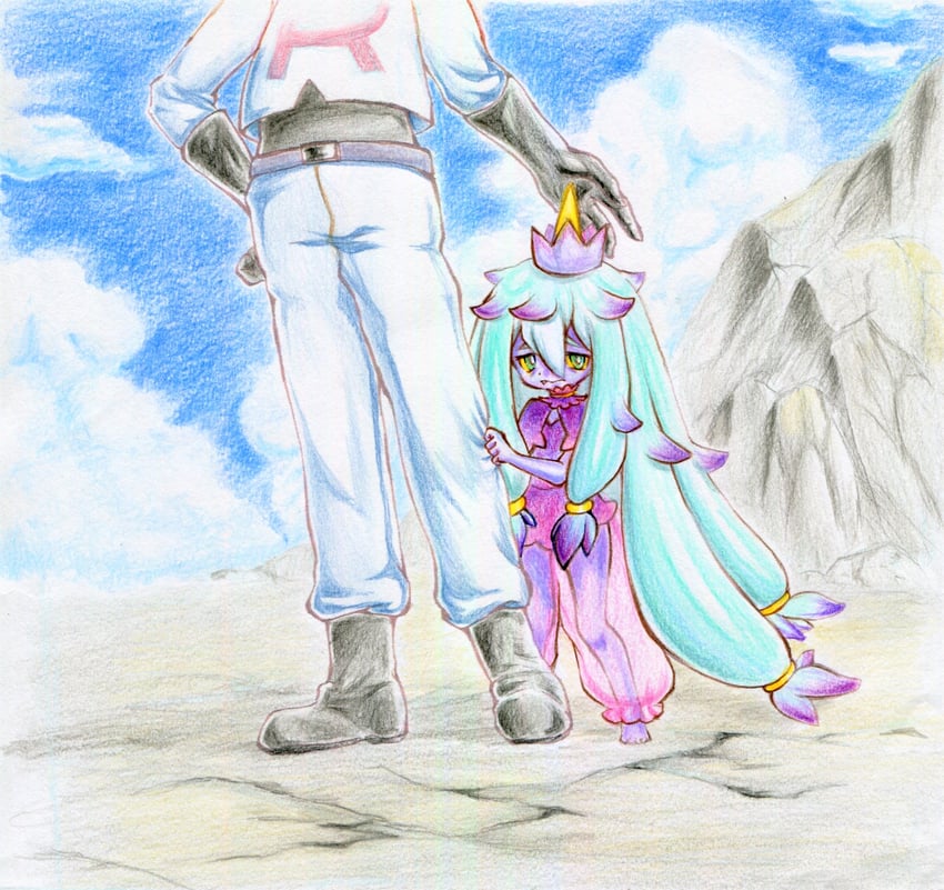 james and mareanie (pokemon and 1 more) drawn by momoebi