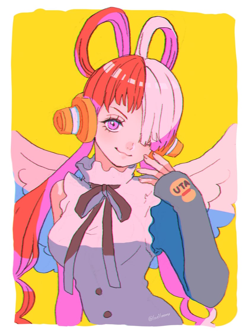 uta (one piece and 1 more) drawn by love1loooomy