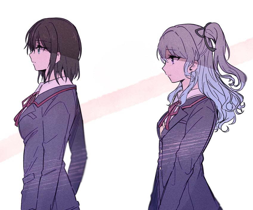 okusawa misaki and matsubara kanon (bang dream!) drawn by opi