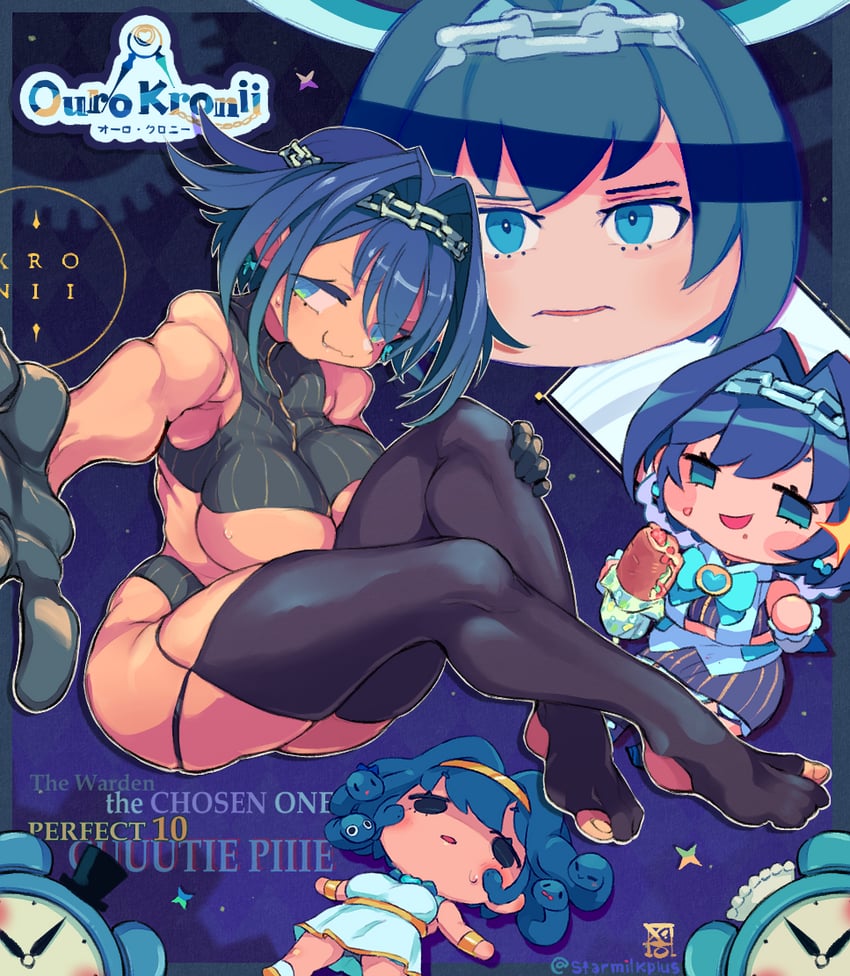 ouro kronii, kronie, yukkronii, and medusaronii (hololive and 1 more) drawn by starmilk