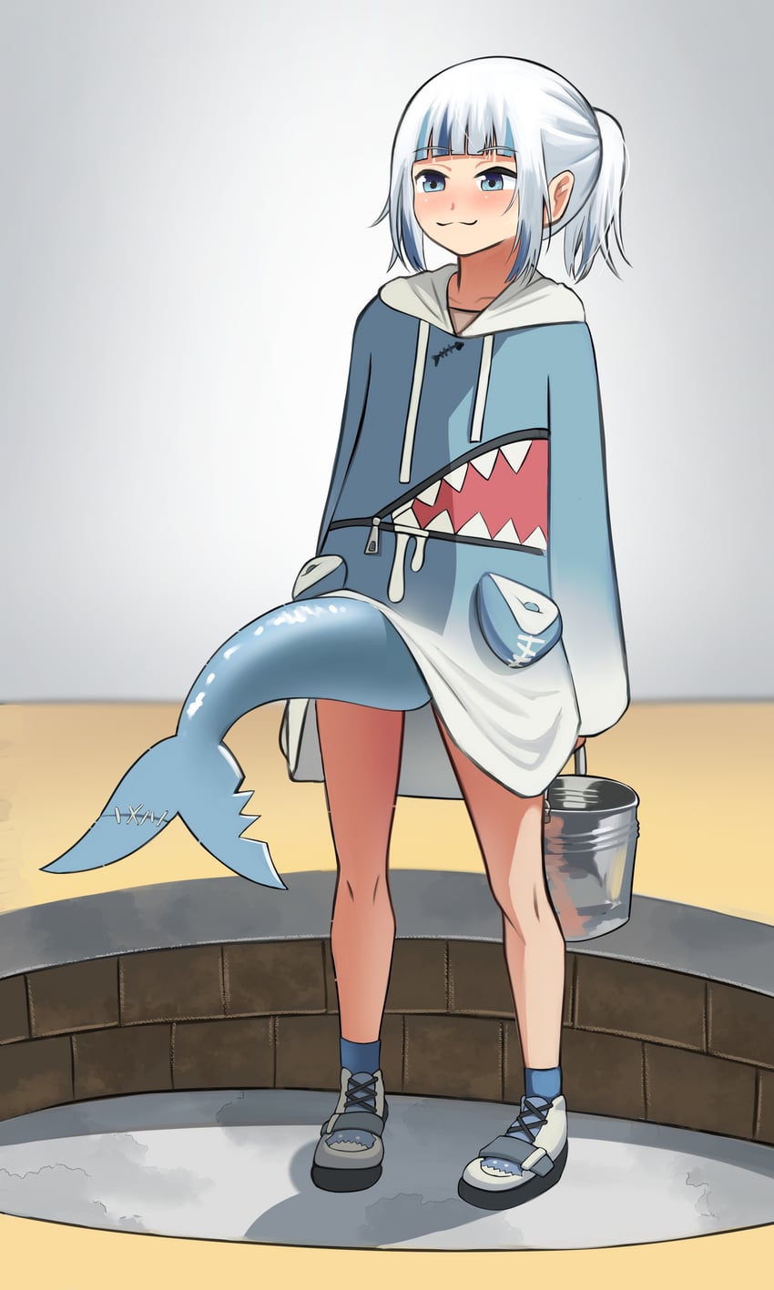 gawr gura and the stanley parable reassurance bucket (hololive and 2 more) drawn by madaotheory