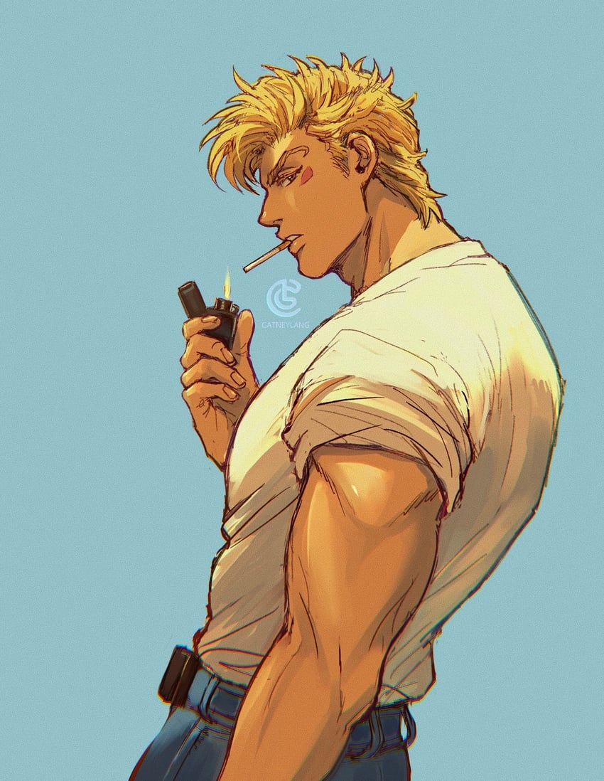 caesar anthonio zeppeli (jojo no kimyou na bouken and 1 more) drawn by catneylang