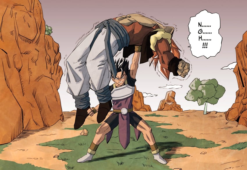 gogeta and cabba (dragon ball and 3 more) drawn by zerooart