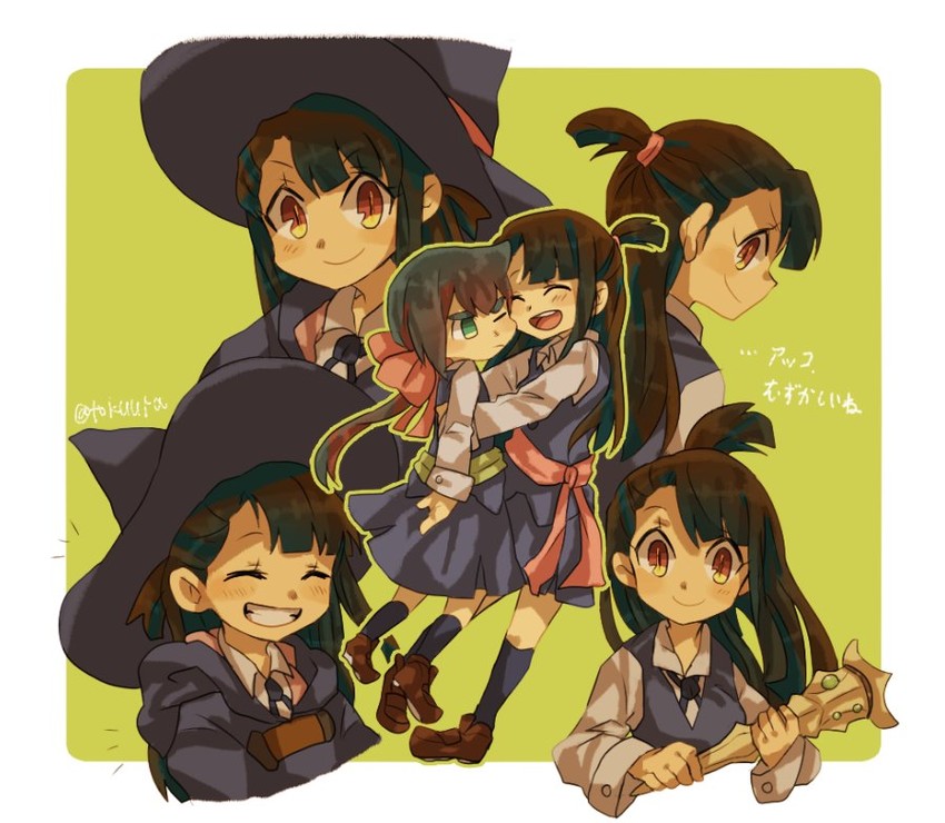 kagari atsuko and constanze amalie von braunschbank-albrechtsberger (little witch academia) drawn by tokuura