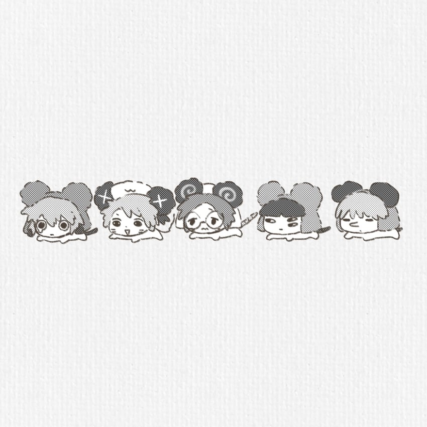 present day problem takeuchi robert, kinder surprised michael jr., ratman 4, ratman 3, and ratman 5 (randal's friends) drawn by shieriru