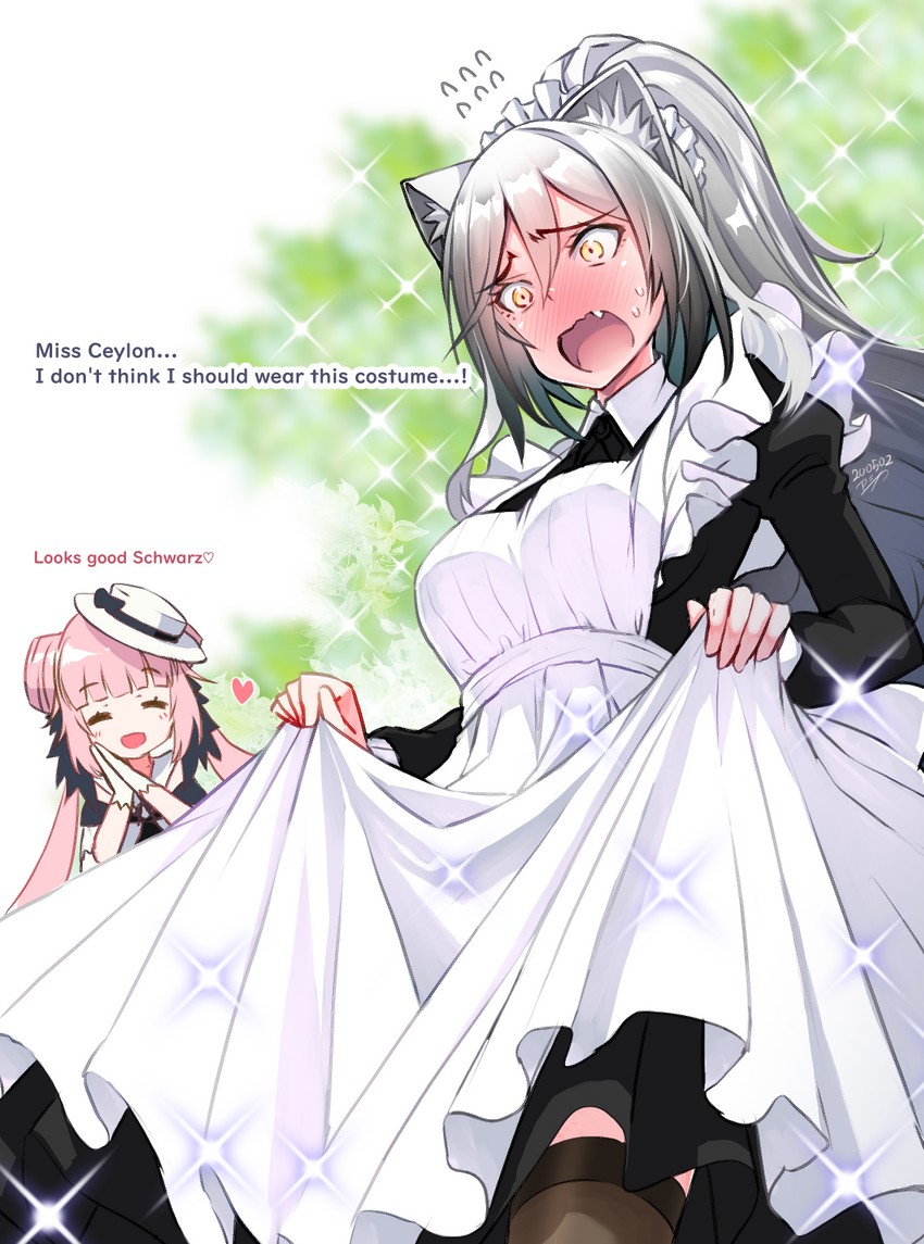 schwarz and ceylon (arknights) drawn by weshika