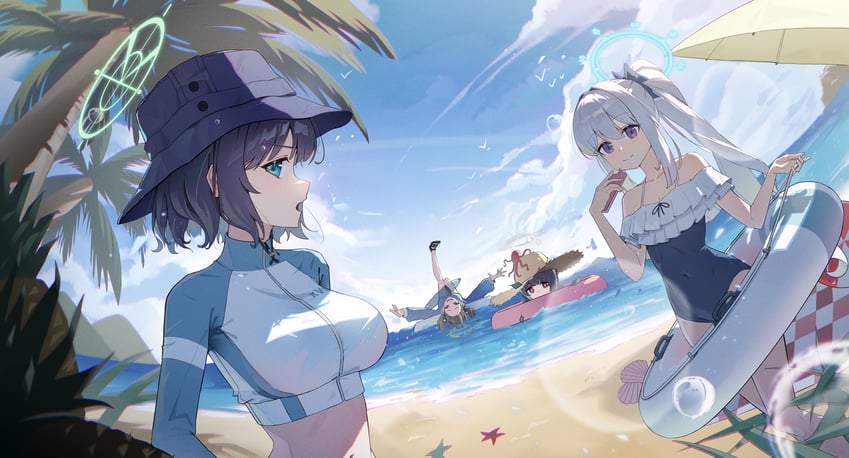 miyu, miyako, saki, and moe (blue archive) drawn by gn_0_0n
