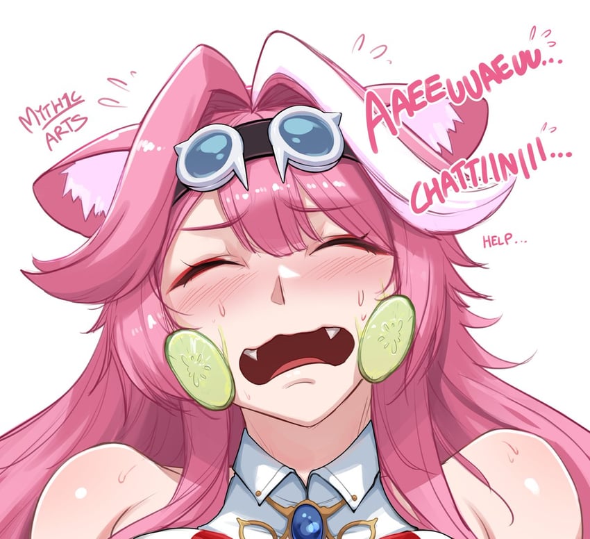raora panthera (hololive and 1 more) drawn by myth1carts