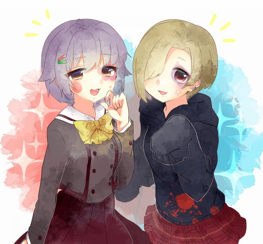 shirasaka koume and koshimizu sachiko (idolmaster and 2 more) drawn by bibe_masa