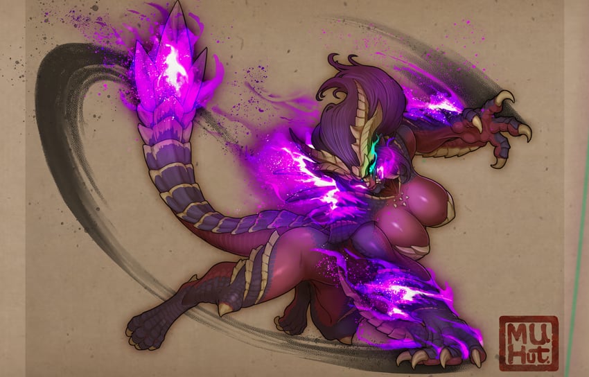 magnamalo (monster hunter and 1 more) drawn by muhut