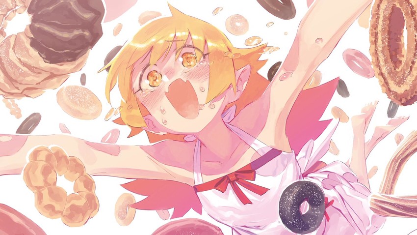 oshino shinobu (monogatari and 1 more) drawn by chomoran